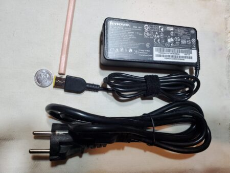 Lenovo laptop charger 65w 20V - 3.25A Rectangle - Slim Tip- with power cord