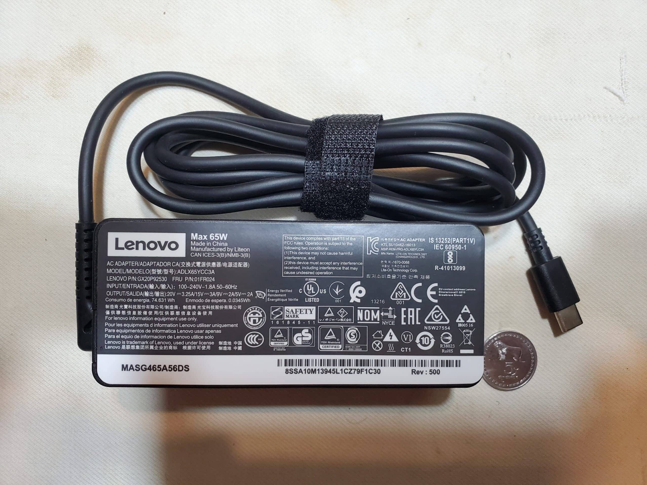20240917_210855 Lenovo Laptop 65w TYPE-C Charger