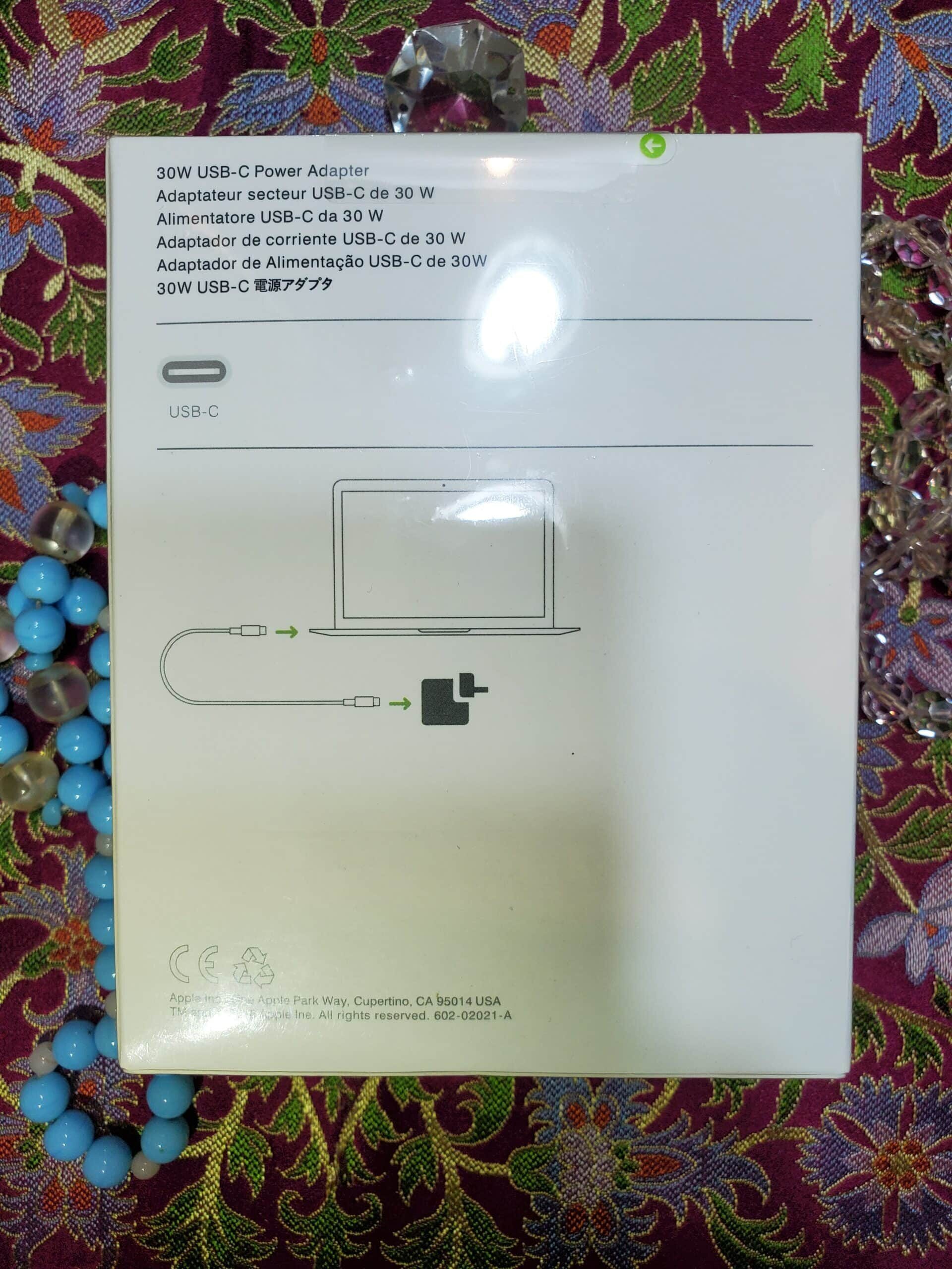 20240927_014653 30W USB-C Power Adapter - Back of Macbook Air Charger Case