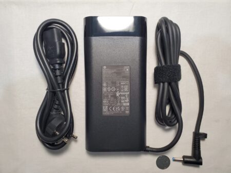 HP laptop Oval charger 200w 19.5V - 10.3A. 4.5x3.0mm. with power cord, front side