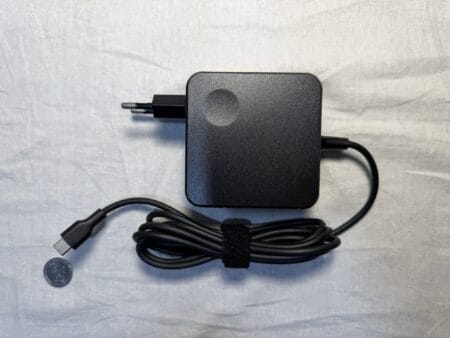 Lenovo Laptop 90W USB-C (Type-C) Square-Style Charger, Front View