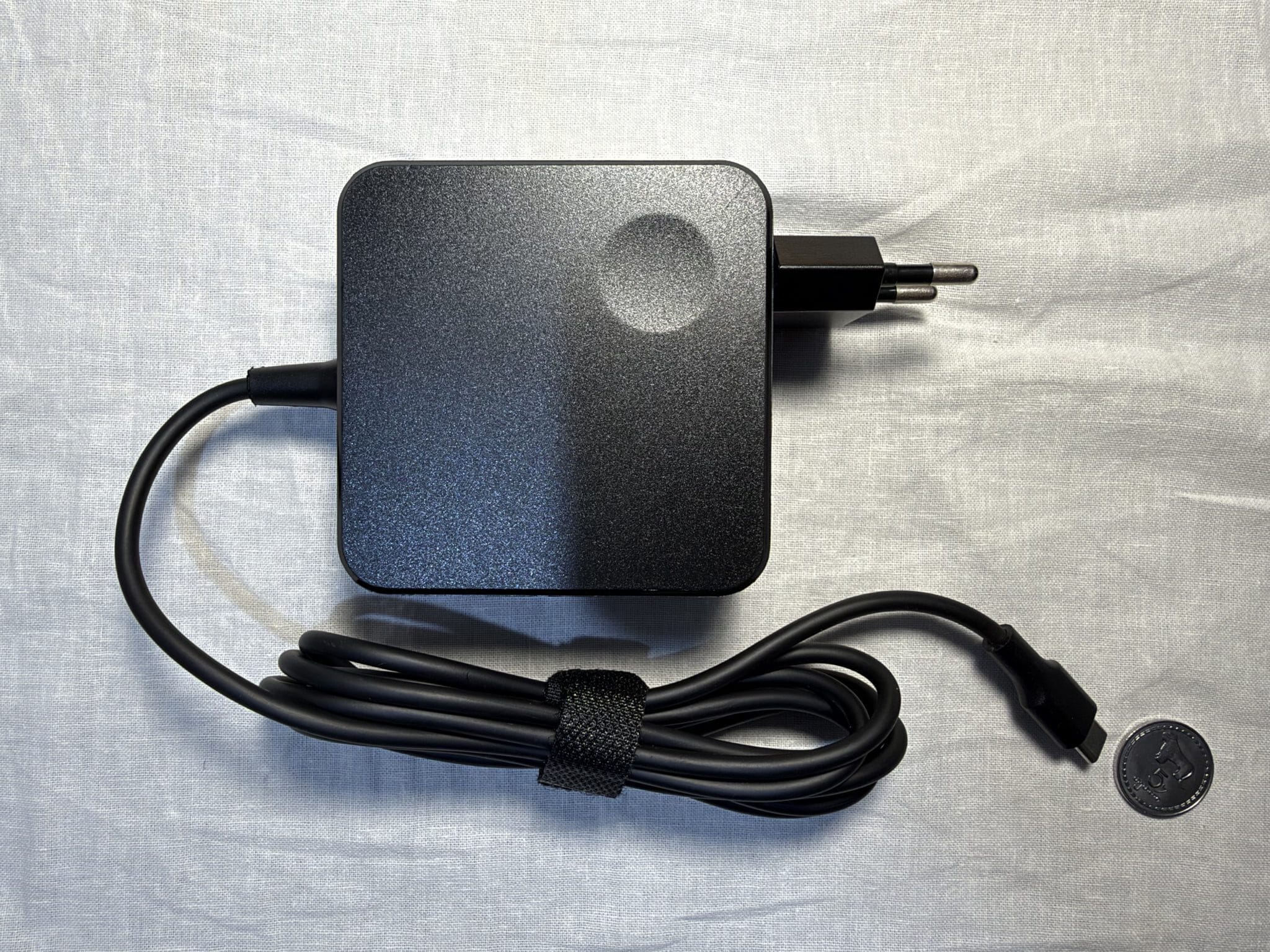 IMG_5567 Lenovo Laptop 90W USB-C (Type-C) Square-Style Charger, Rear View